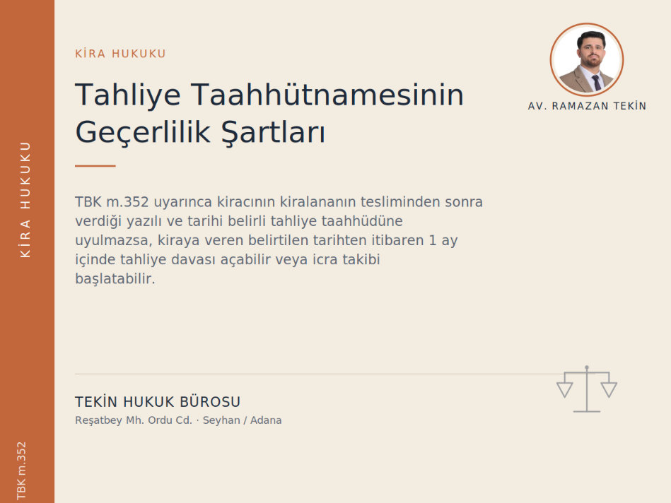 Tahliye taahhütnamesi